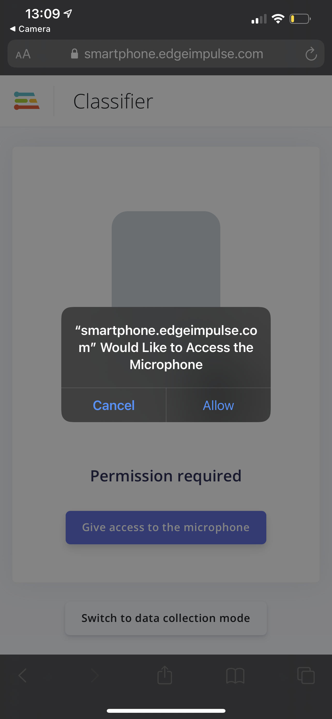 Phone app: allow microphone access